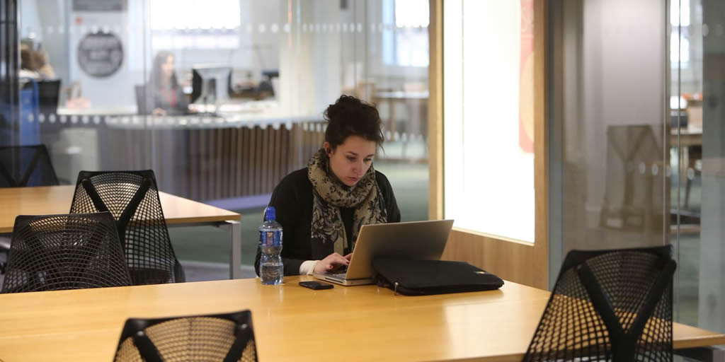 Photo: Student in Library Reading Room - from LSE Bynder