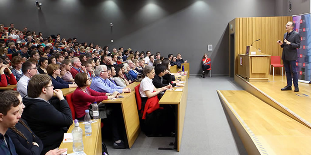 photograph of a public lecture at LSE, from LSE Bynder